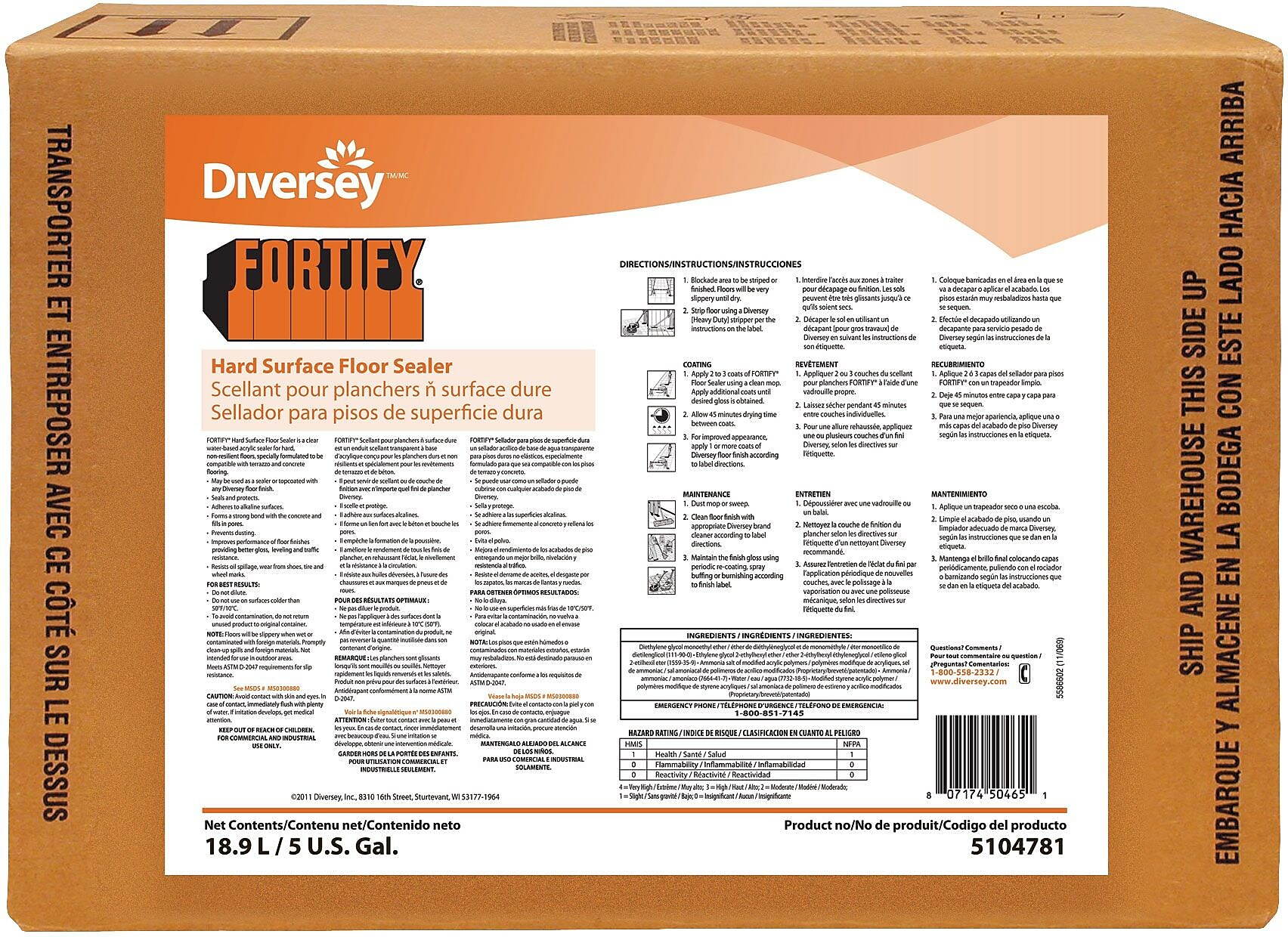 Diversey SEALERHRDFLRFORTIFY5G 5104781