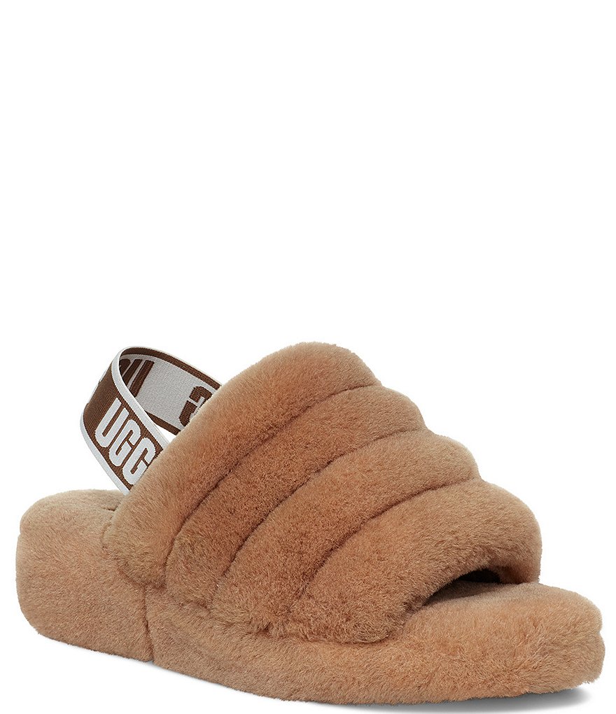 UGG&reg; Logo Fluff Yeah Fur Slides