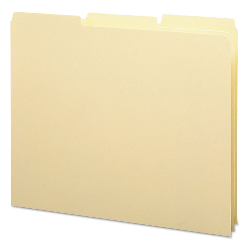 Smead Recycled Tab File Guides Blank 1/3 Tab 18 Pt. Manila Letter 100/Box 50134