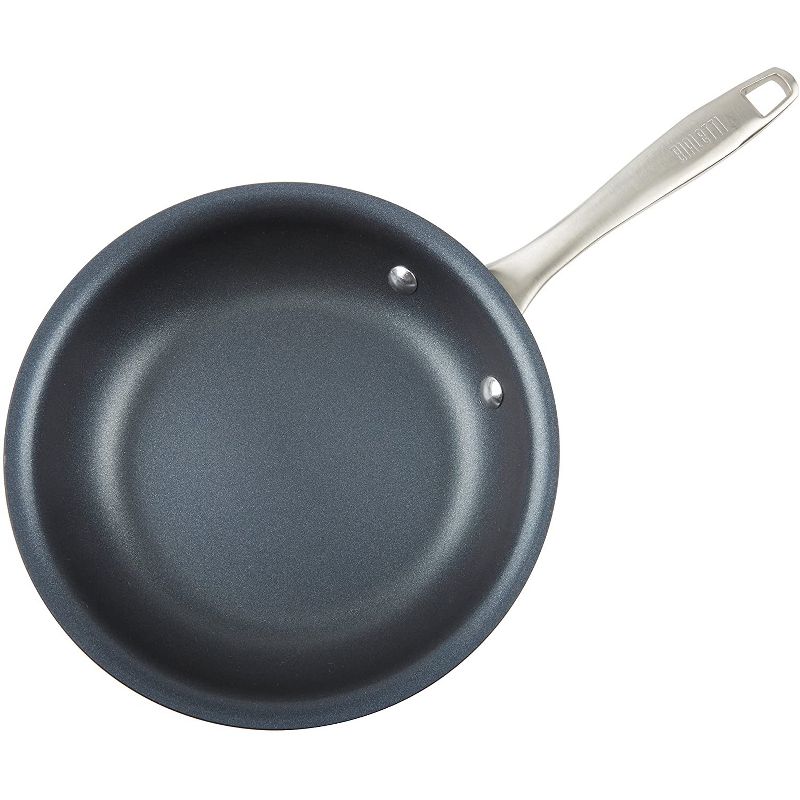Bialetti Sapphire Nonstick Heavy Gauge Hard Anodized Cookware 8 Inch Round Versatile Frying Pan Skillet, Dark Blue