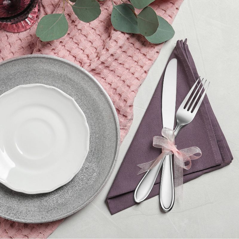 Hampton Signature 20pc Stainless Steel Gourmet Frosted Silverware Set