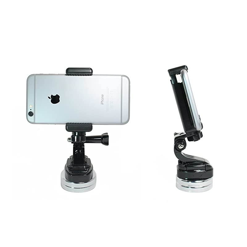 Chrome Plated Magnetic Camera Phone Mount wQuick Clip for Sports Camera or Phone Great for Video Pictures Livestreaming or WOD Lg Clip Magnet