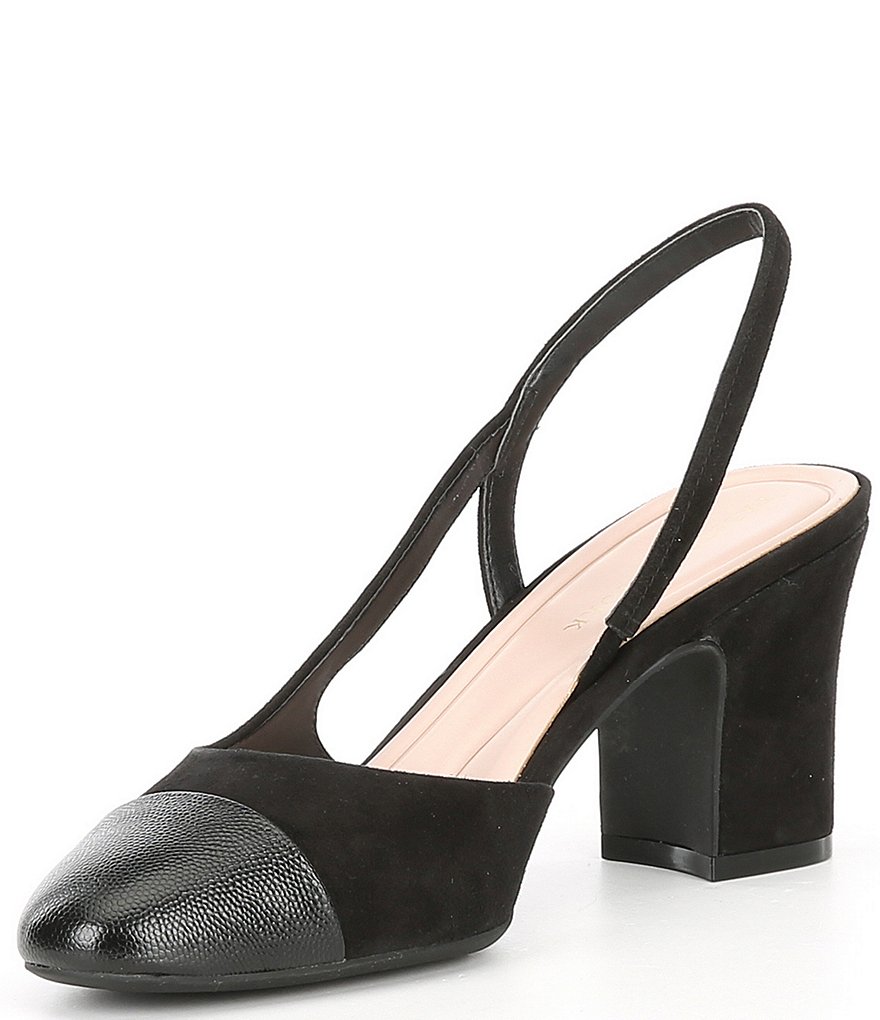 Preston & York Ines Sling Back Block Heel Pumps