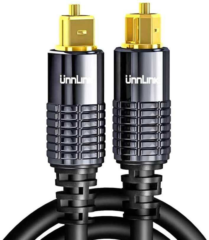 Unnlink Digital SPDIF Toslink Optical Cable Audio 9.8ft/3m HiFi 5.1 Fiber Cable for TV Box PS4 Xbox Speaker Wire Soundbar Amplifier Subwoofer