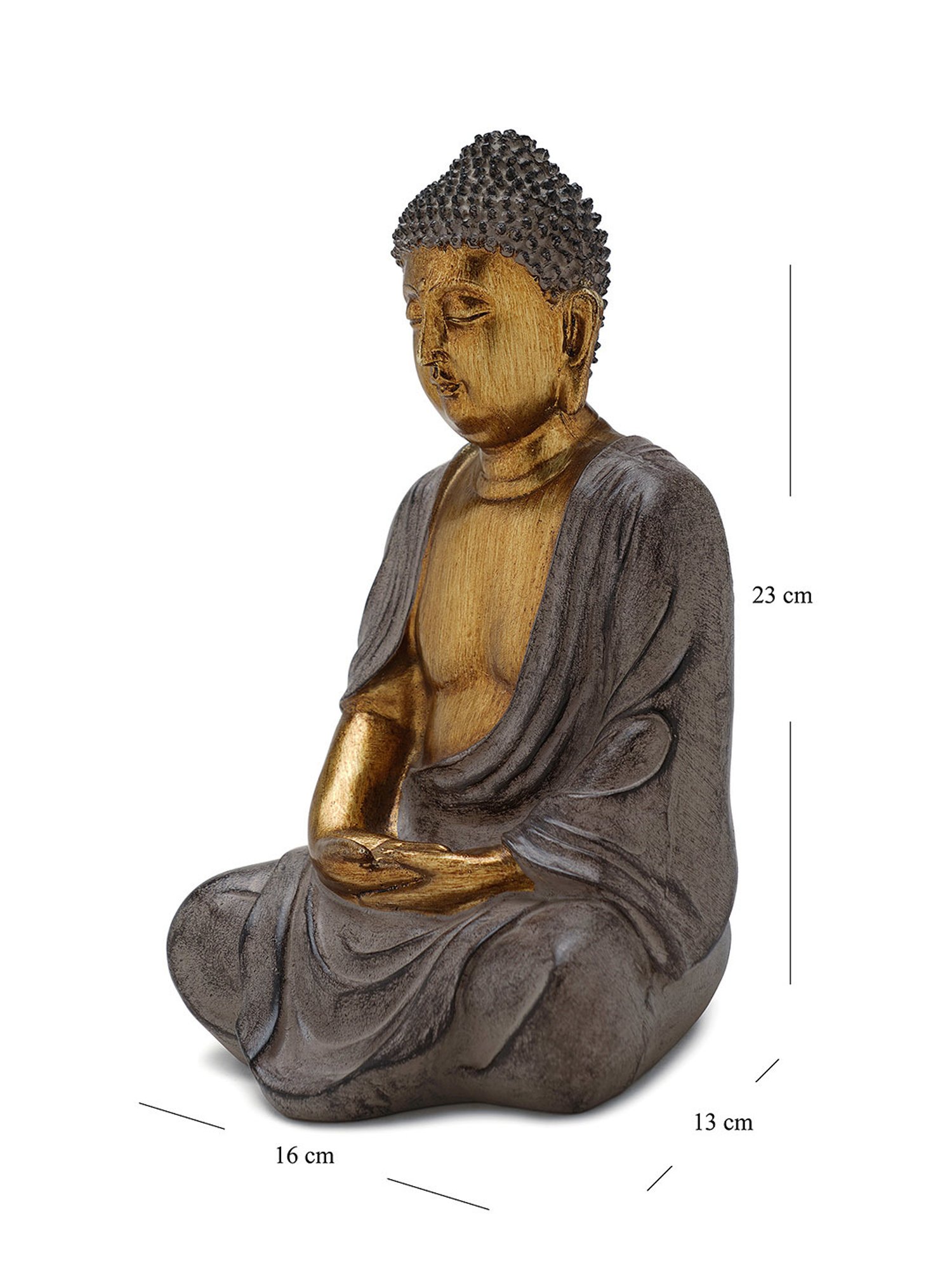 Pure Home and Living Gold Polyresin Textured Sculptures and Figurines