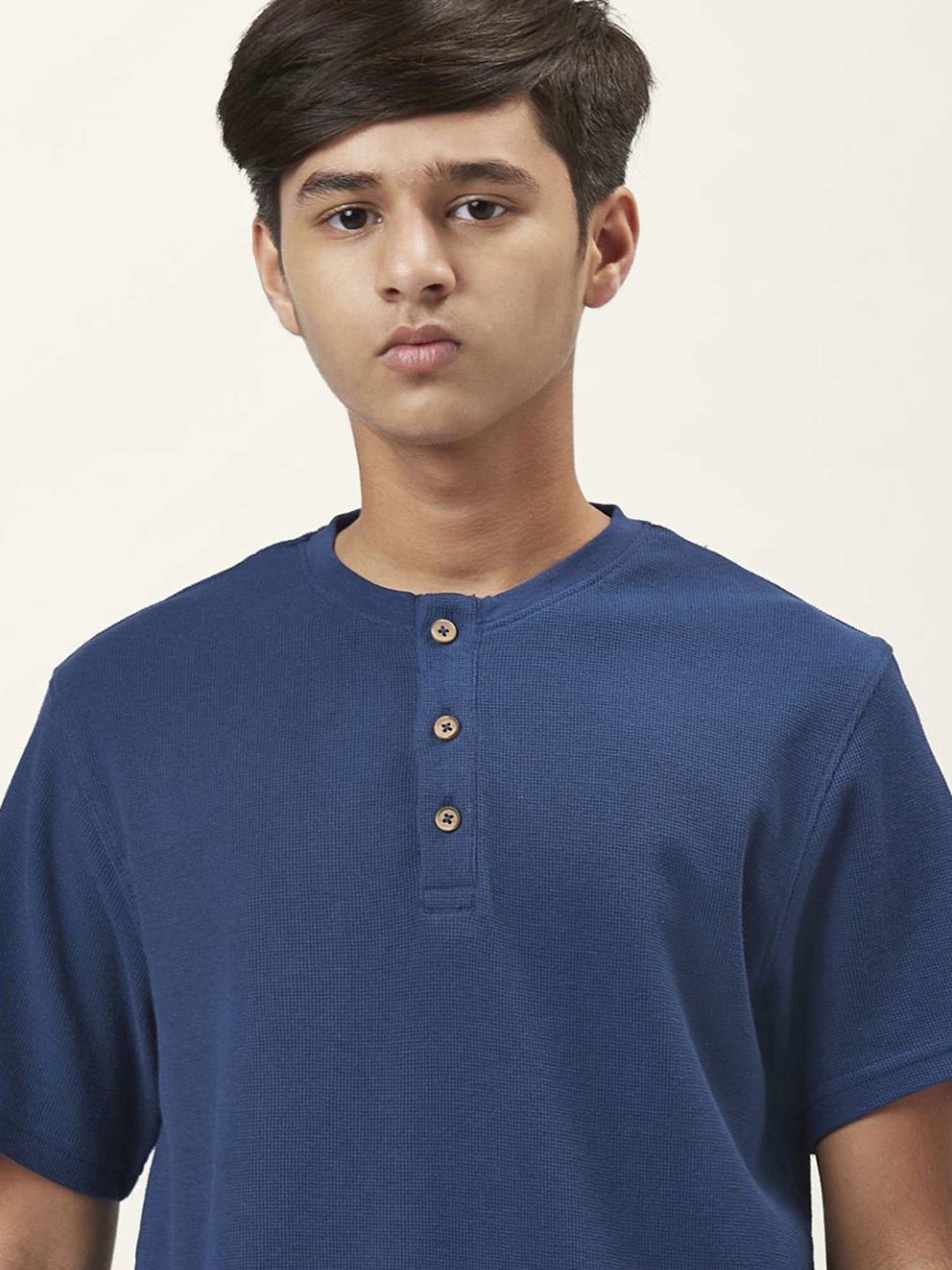 Coolsters by Pantaloons Kids Navy Cotton Regular Fit T-Shirt