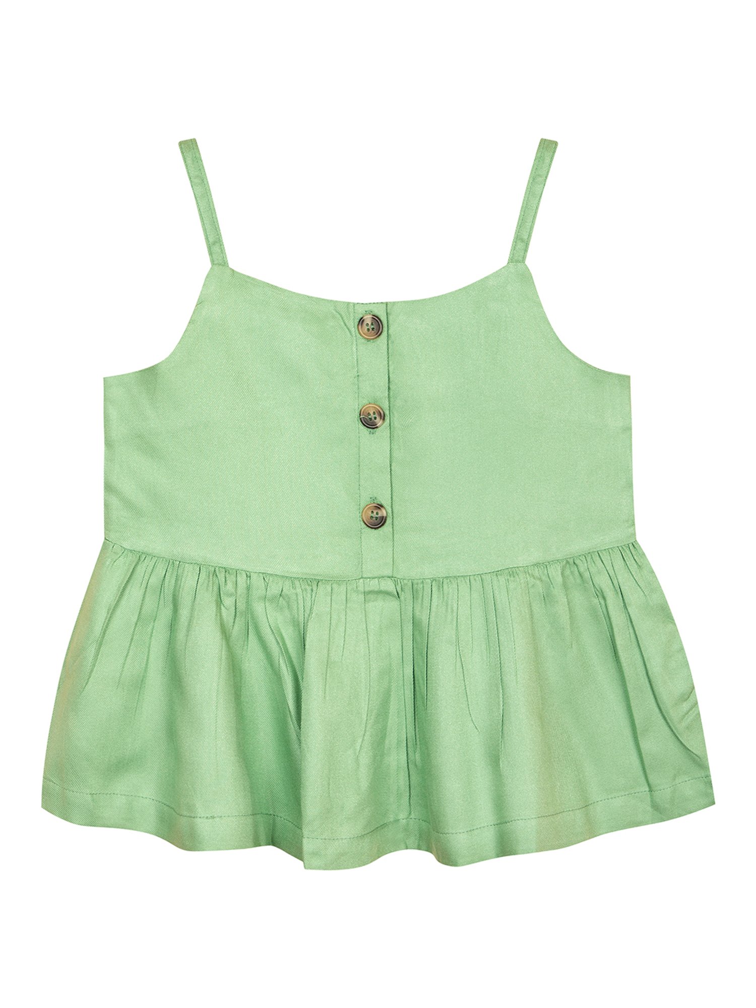 Budding Bees Kids Light Green Solid Top with Trousers