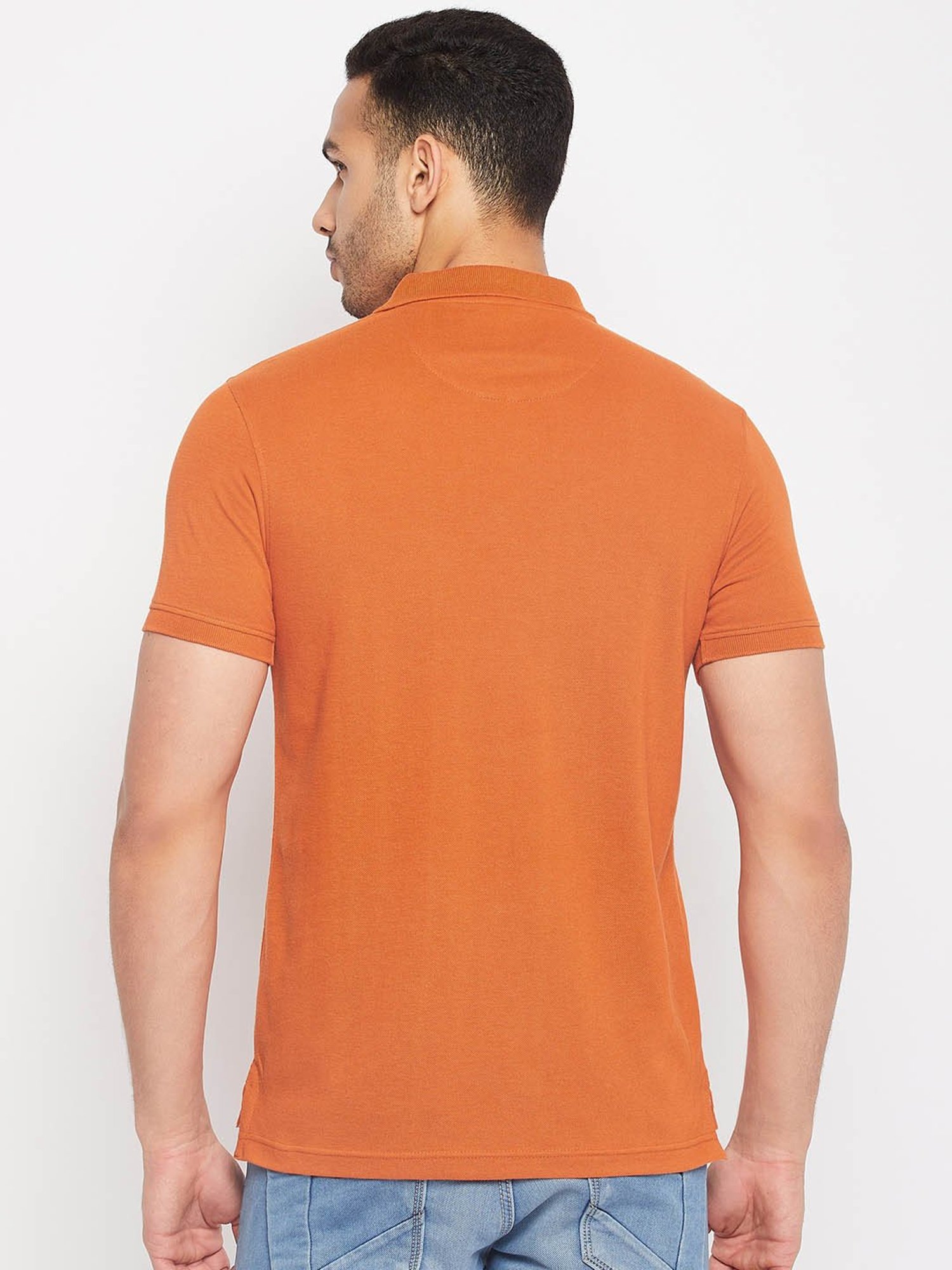 Club York Orange Regular fit Polo T-Shirt