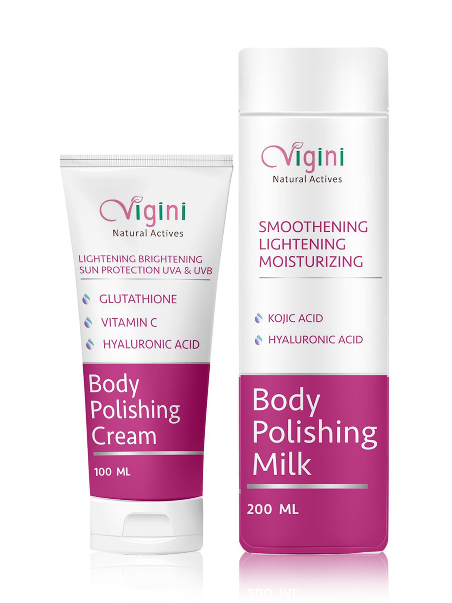 Vigini Body Polishing Cream & Body Polishing Milk Combo