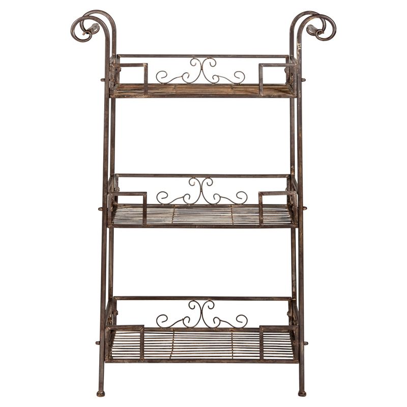 Rectangular Metal Butterfly Plant Stand - Antique Bronze