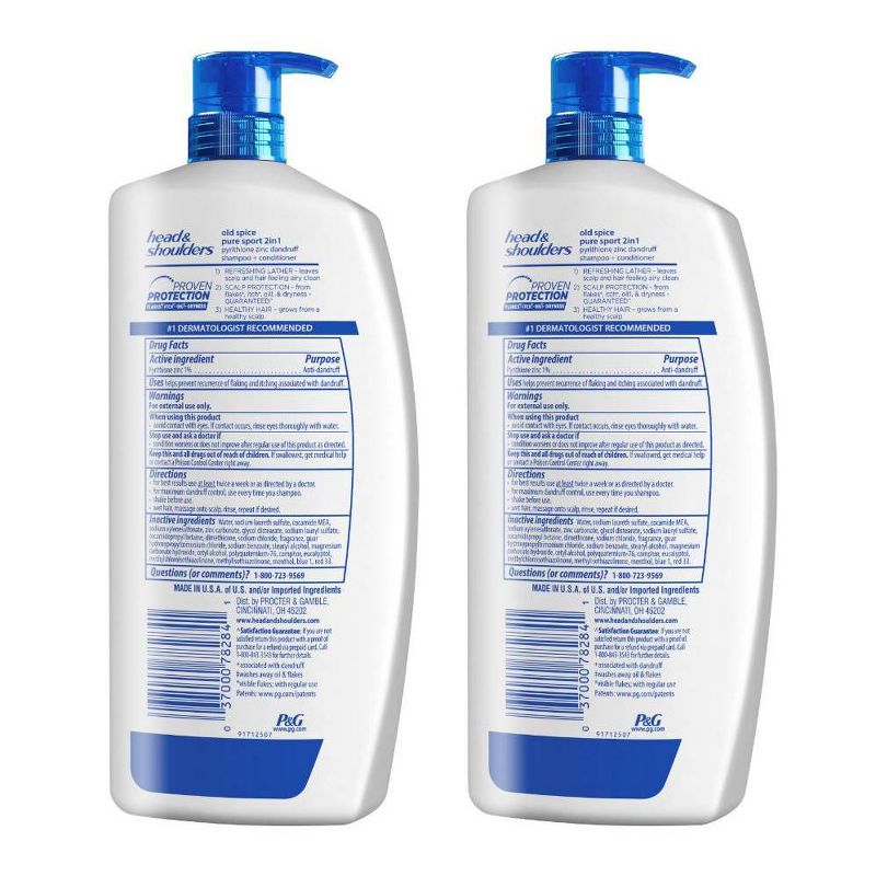 Head and Shoulders Old Spice Pure Sport Dandruff 2-in-1 Shampoo and Conditioner - 31.4 fl oz Twin Pack