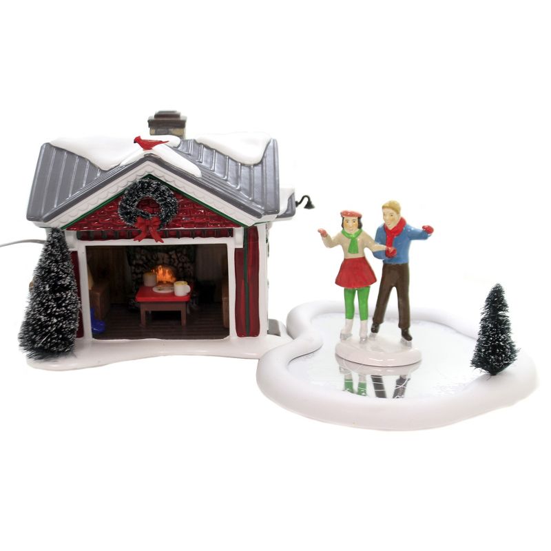 Department 56 House 5.25" Holiday Skating Party Sv Snow Village Gift Set  -  Decorative Figurines
