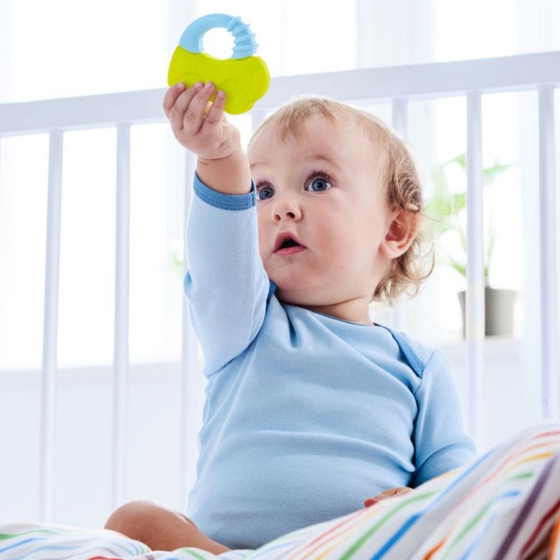 HABA Clutching Toy Car - Water Filled Silicone Teether and Rattle