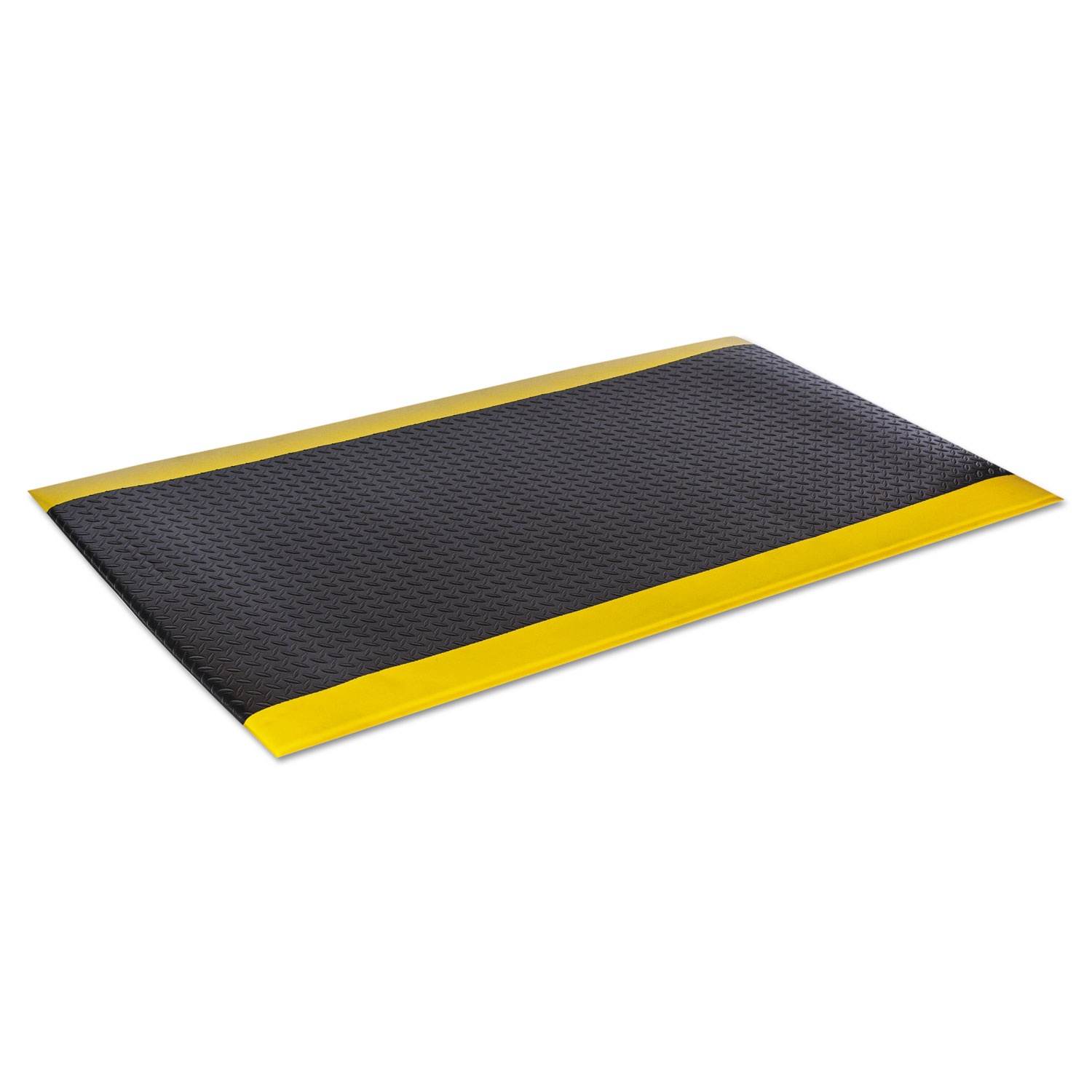 Crown WBZ023YD Wear-Bond Comfort-King Anti-Fatigue Mat, Diamond Emboss, 24 X 36, Black/Yellow
