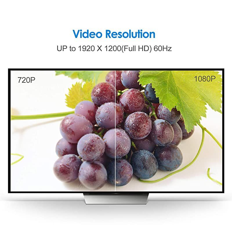 DP to DVI Adapter Gold Plated DisplayPort to DVI Male to Female Converter Black