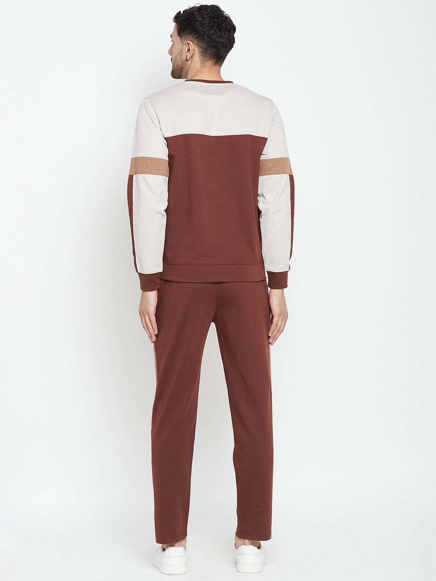 Okane Coffee Regular Fit Sweatshirt & Trackpants Set