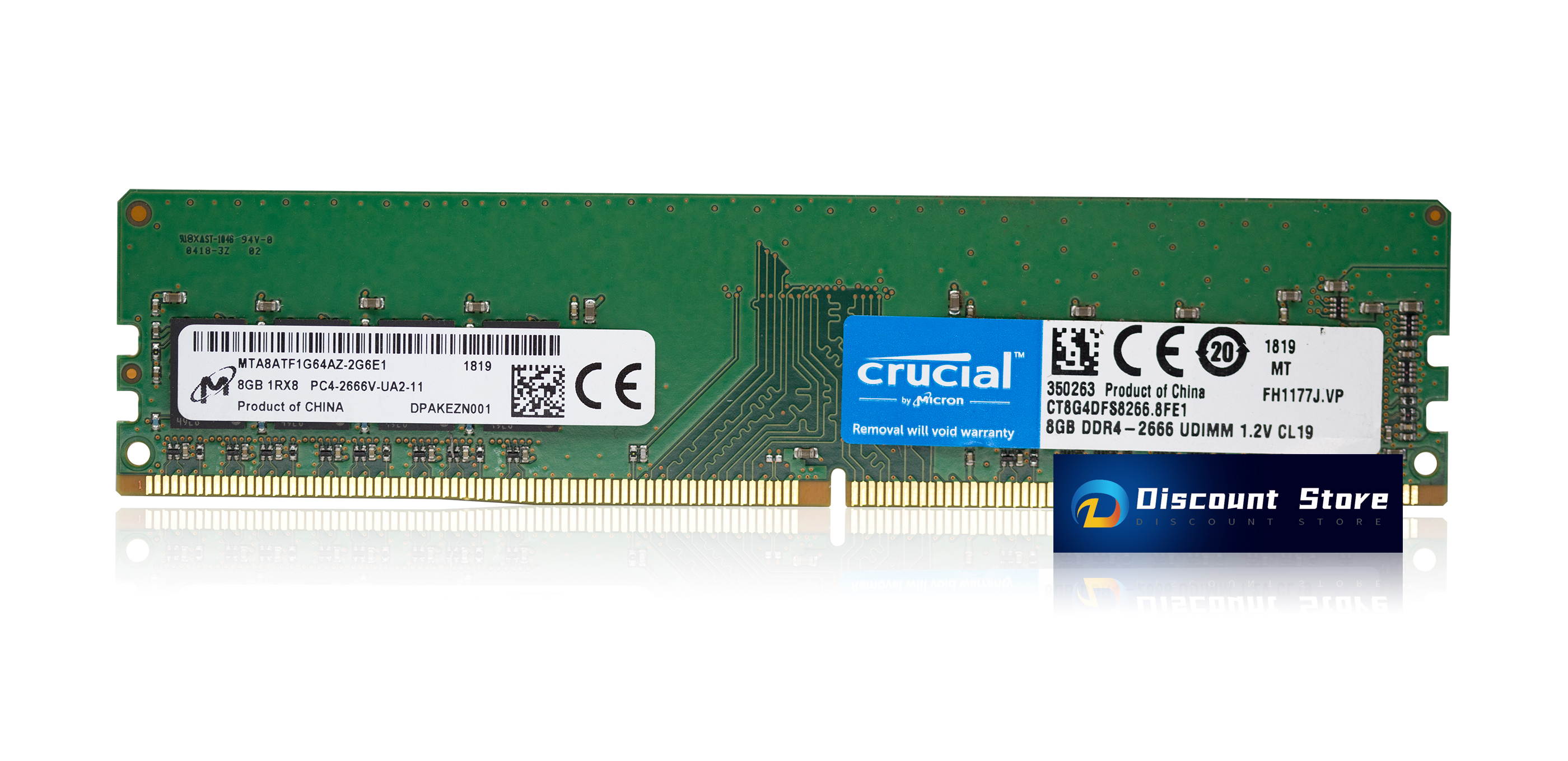 Crucial CT8G4DFS6266.M4FE 32GB(4X8GB) DDR4-2666 PC4-21300 DIMM CL19 RAM 288-PIN Desktop Memory