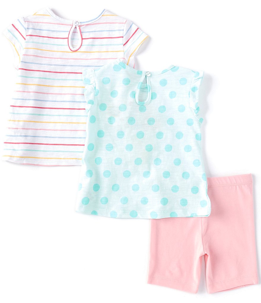 Peek Baby Girls 3-24 Months Long-Sleeve Embroidery Floral Print Babydoll Top & Pant Set