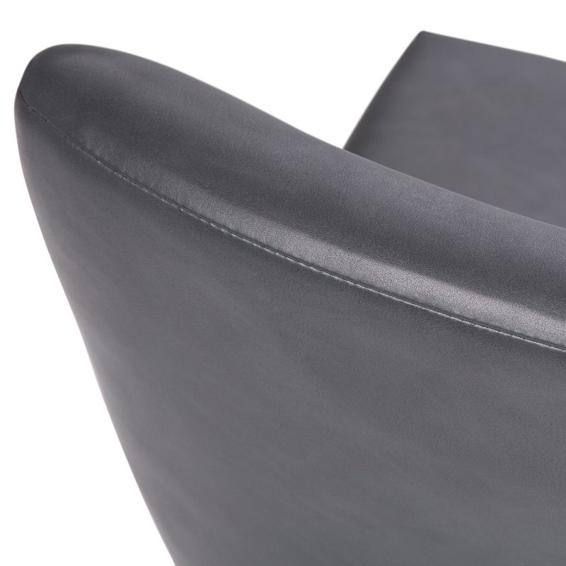 Set of 2 Haley Deluxe Dining Chair Stone Gray Faux Leather - WyndenHall