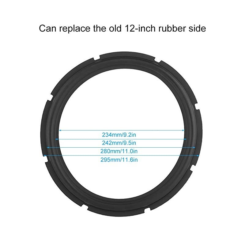 Perforated Rubber Speaker Foam Edge Subwoofer Surround Foam Replacement Parts for Speaker Repair or DIY Black
