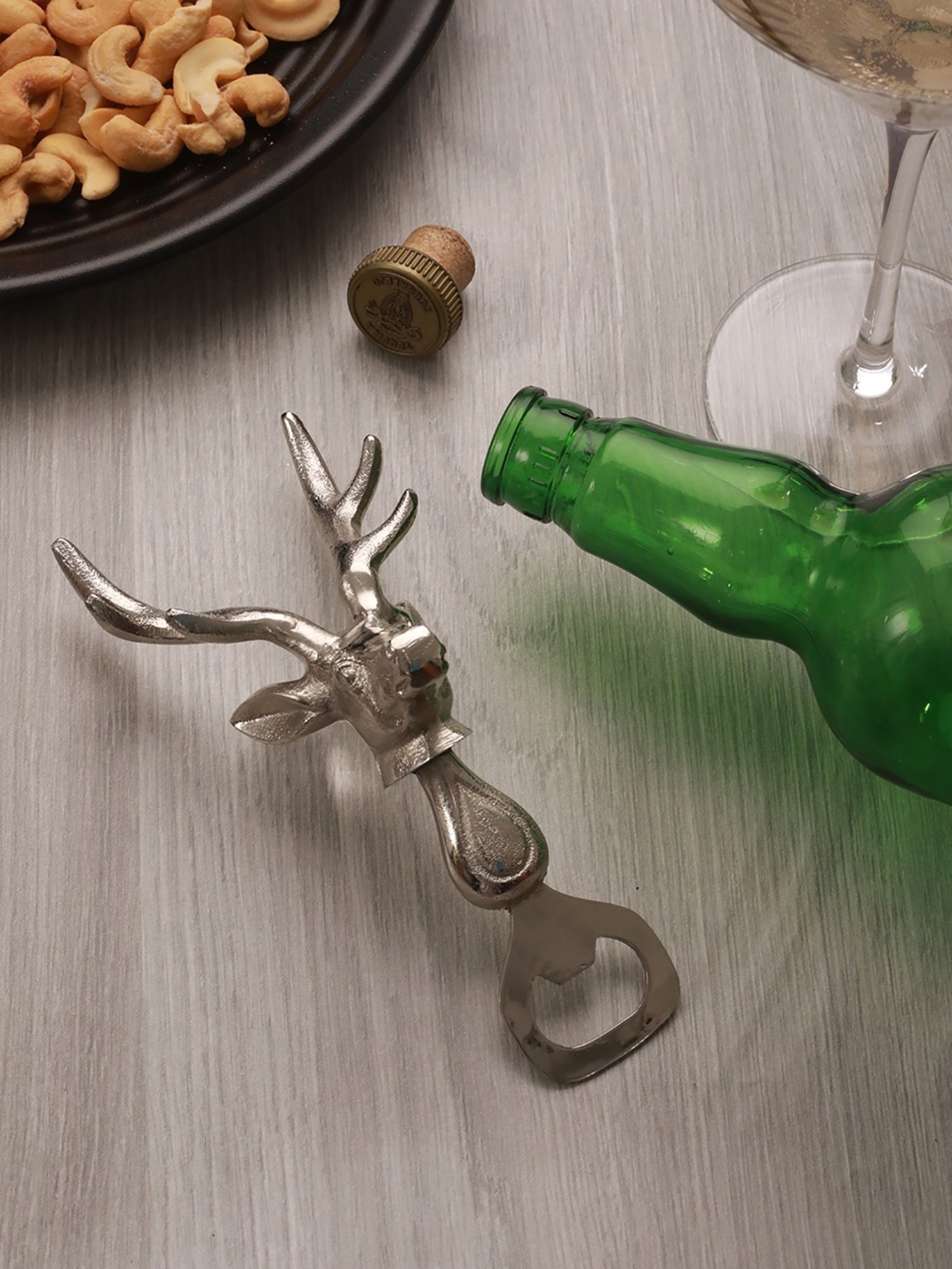 Trovea's Deer Design Silver Bottle Opener