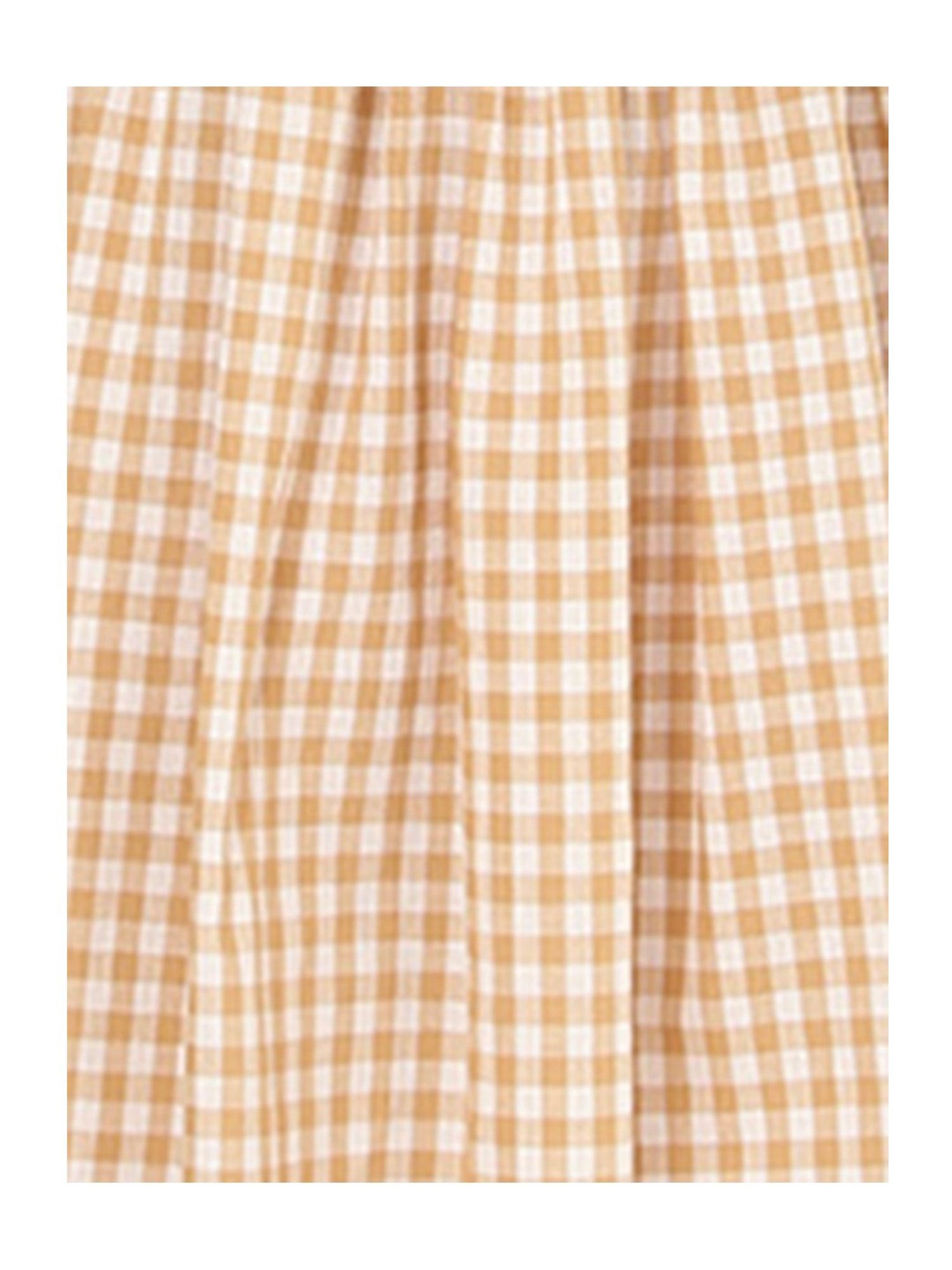 A Little Fable Girls Beige Checks Dress