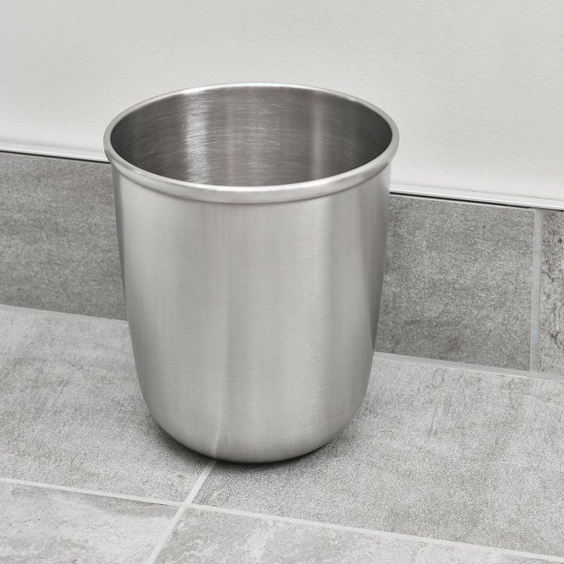 Nogu Stainless Steel 9" Wastebasket Brushed - iDESIGN