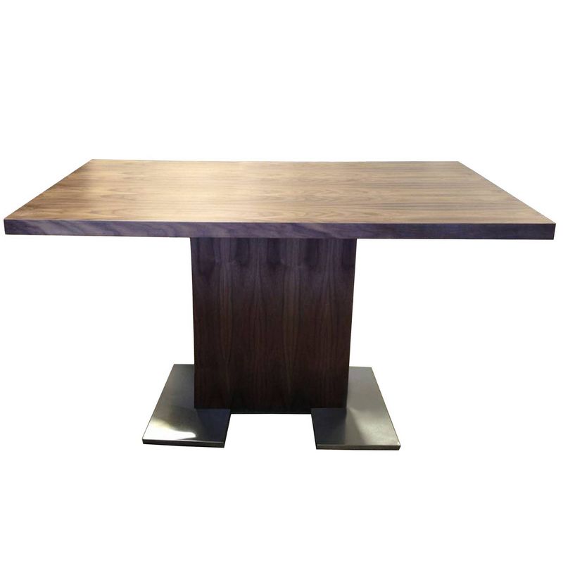 Lukin Dining Table Walnut/Steel - Modern Home