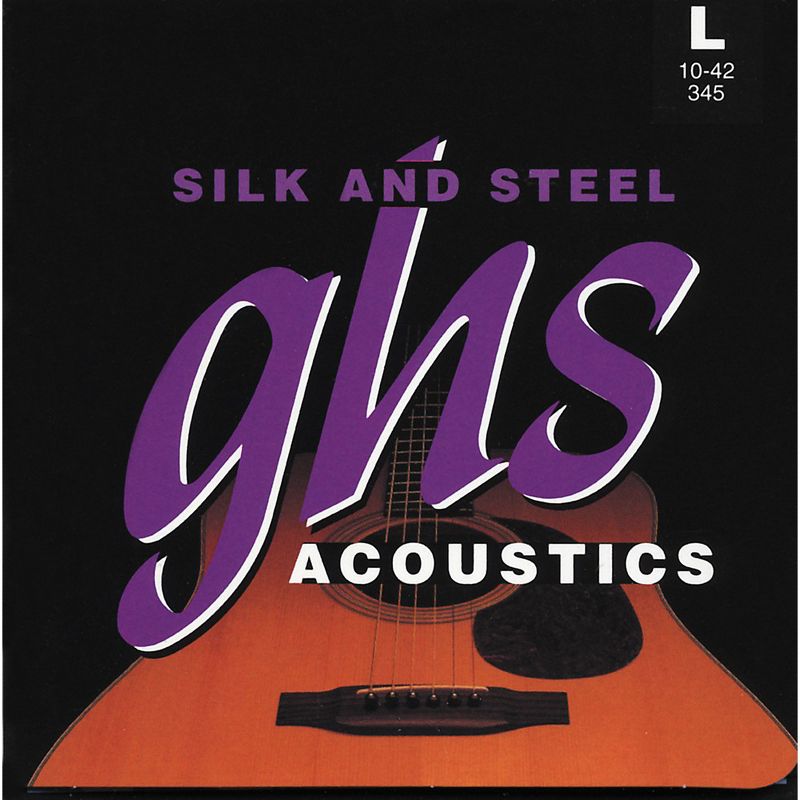 GHS 345 Silk and Steel Acoustic Guitar Strings Light