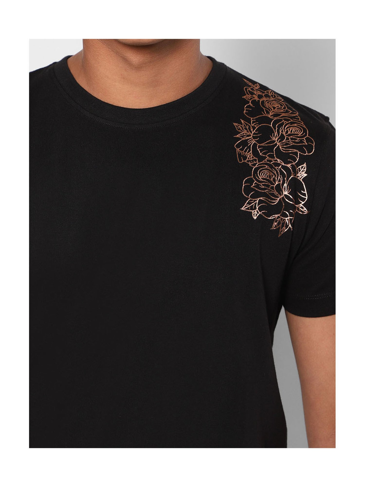 TeenTrums Boys Black Printed T-Shirt