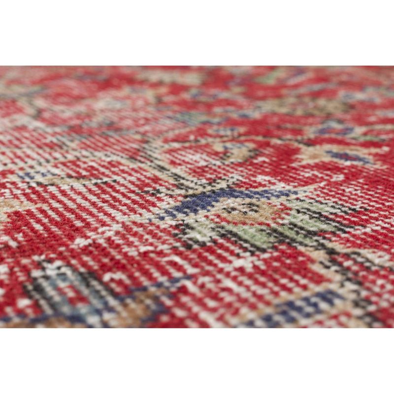 5'9"x9'2" Vintage One-of-a-Kind Konke Rug Red - Revival Rugs