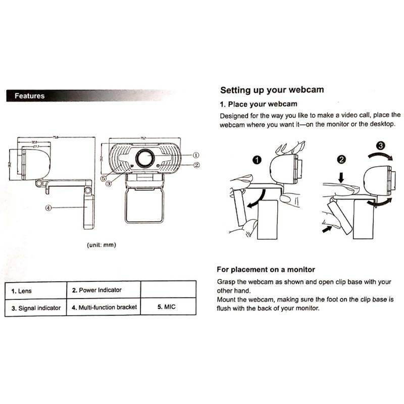HD 1080P Webcam Auto Focusing Web Camera Cam With Built-in Microphone For PC Laptop Desktop