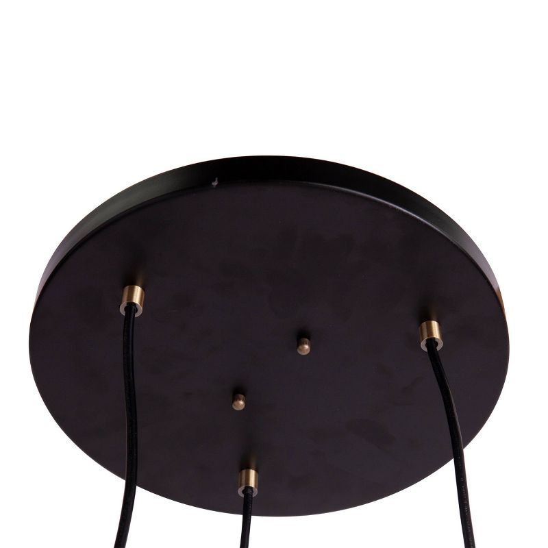 7" - 60" Renee 3 Cluster Pendant Light Black - Aiden Lane