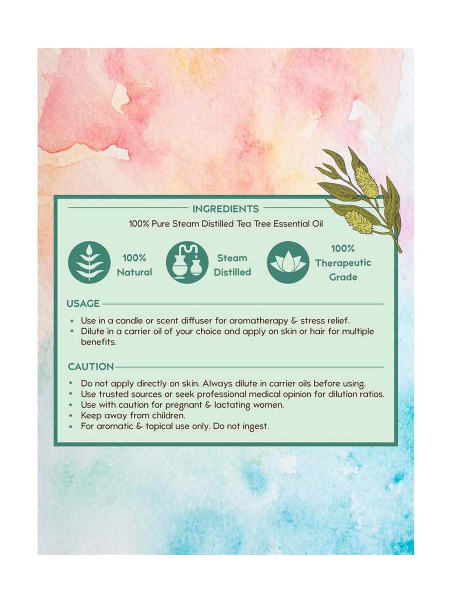 Nat Habit Pure Tea Tree Essential Oil - 15 ml