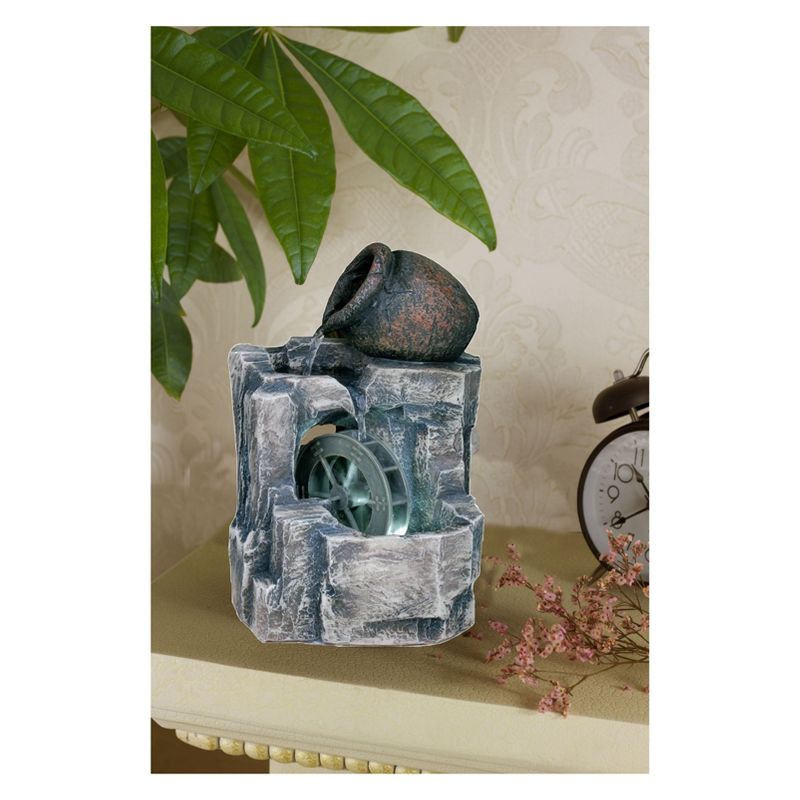 11.5" H Resin Outdoor Fountain - Brown - Ore International