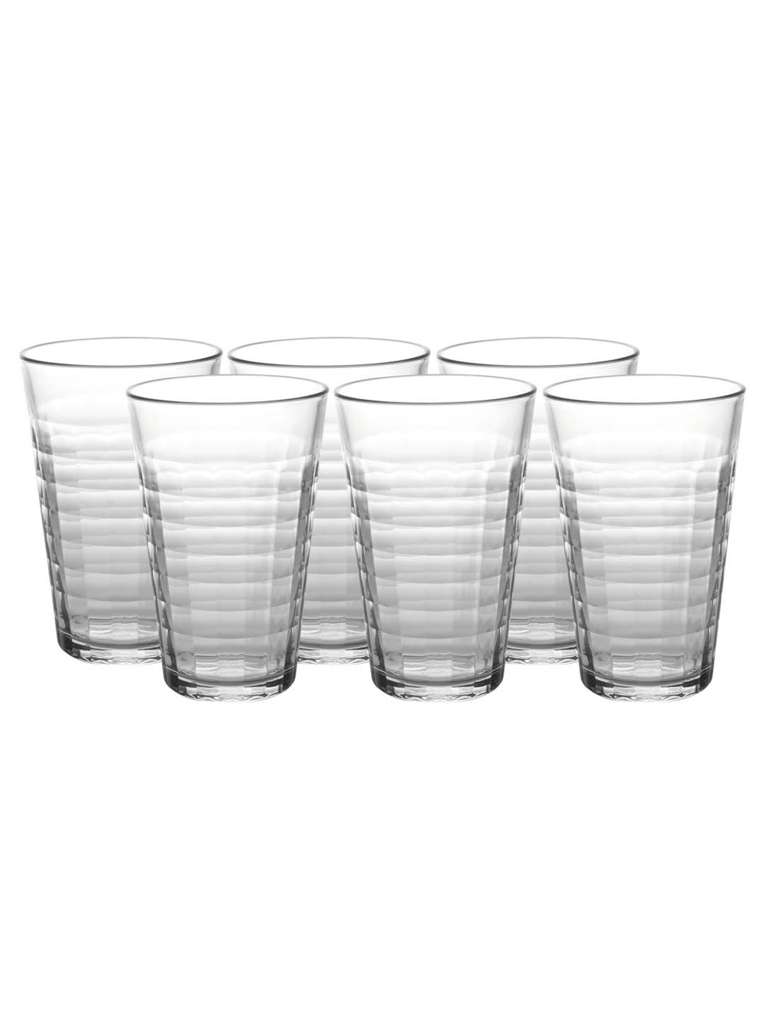 Duralex 'Prisme' Transparent Glass 26 cm Tumbler (0.5 L) - Set of 6