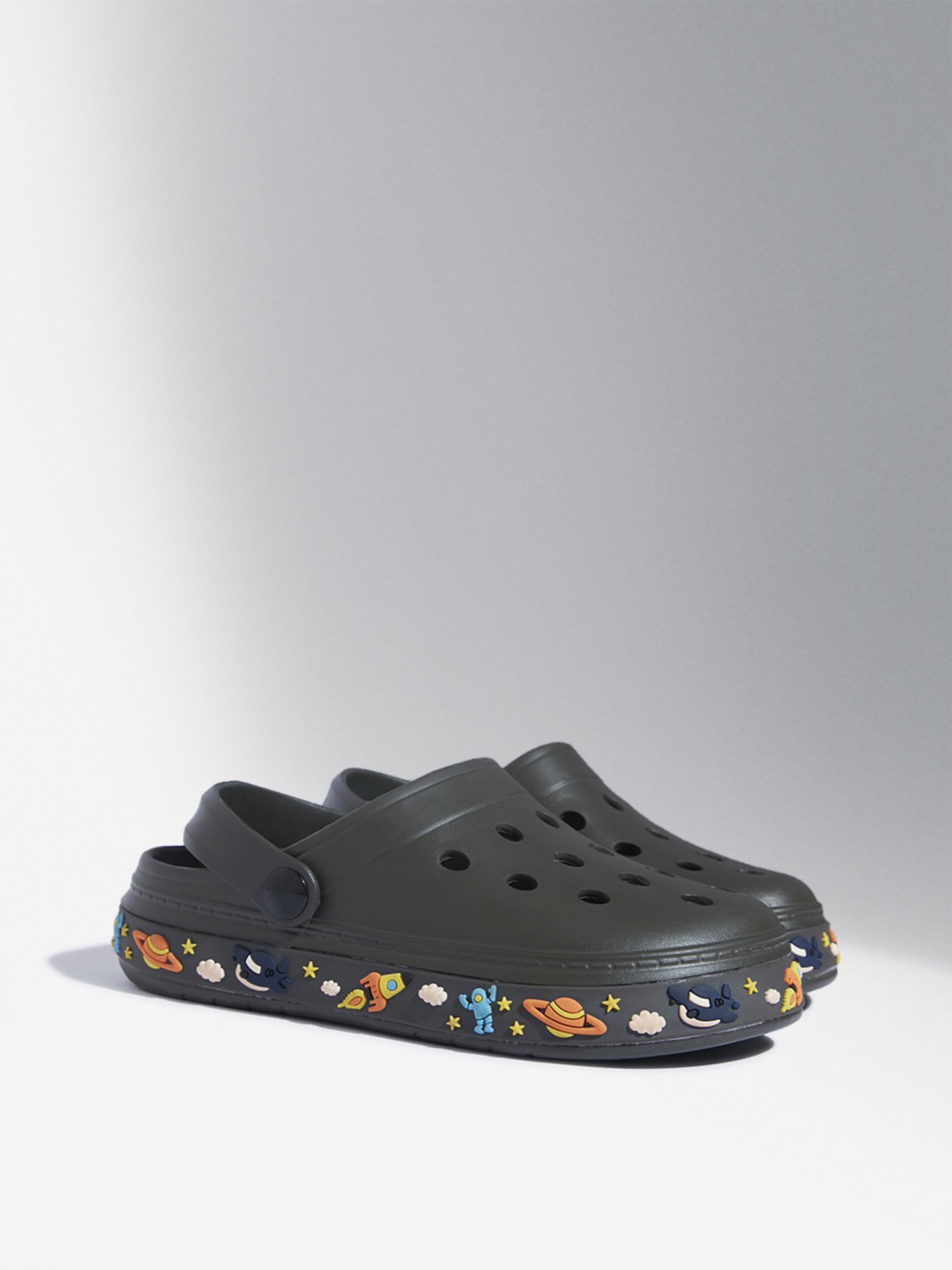 Yellow by Westside Olive Space Applique Clogs