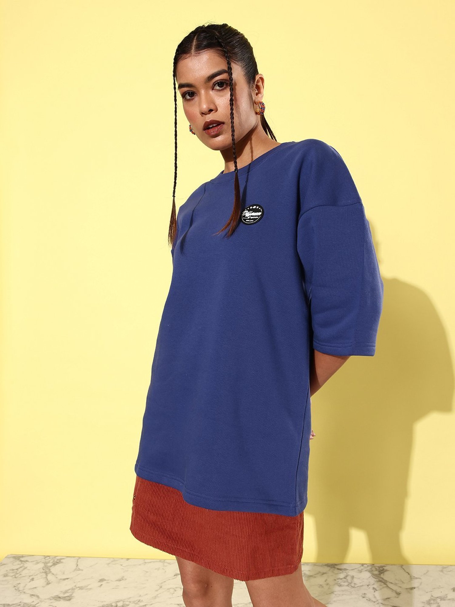 Difference of Opinion Blue Fleece Oversized Sweatshirt