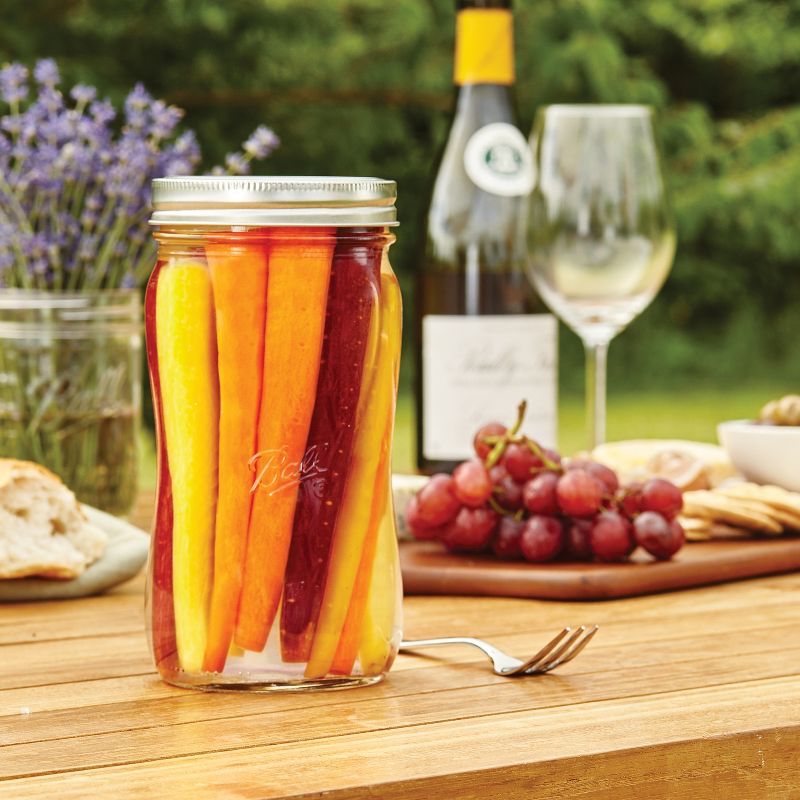 Ball 4ct 28oz Collection Elite Spiral Canning Jar with Lid and Band - Wide Mouth