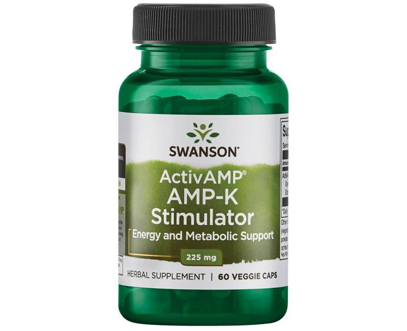 Swanson Activamp Amp-K Stimulator 225 mg 60 Veggie Capsules.