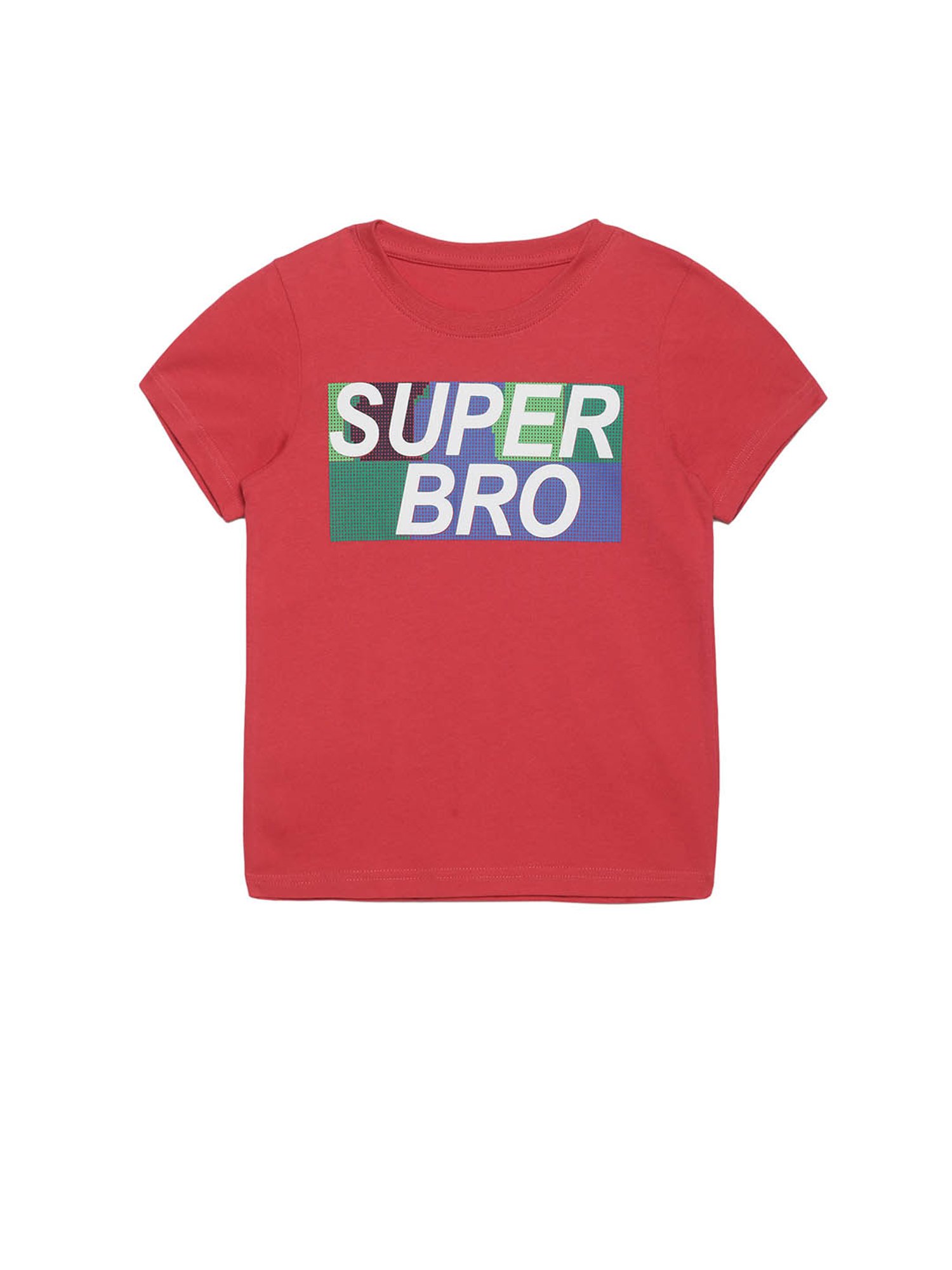 Plum Tree Kids Red & Grey Printed T-Shirt (Pack Of 2)