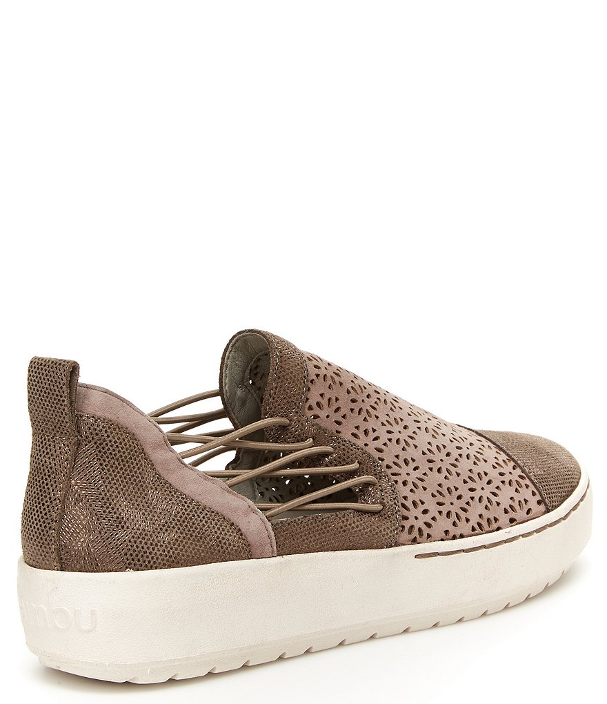 Jambu Erin Perforated Metallic Leather Slip On Sneakers