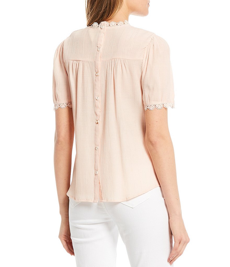 June & Hudson Short Tie Sleeve Knit Tee