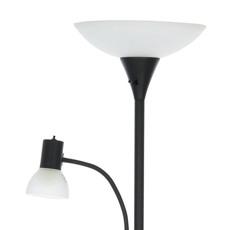 71" 3-way Reading Light Floor Lamp Black - Cresswell Lighting