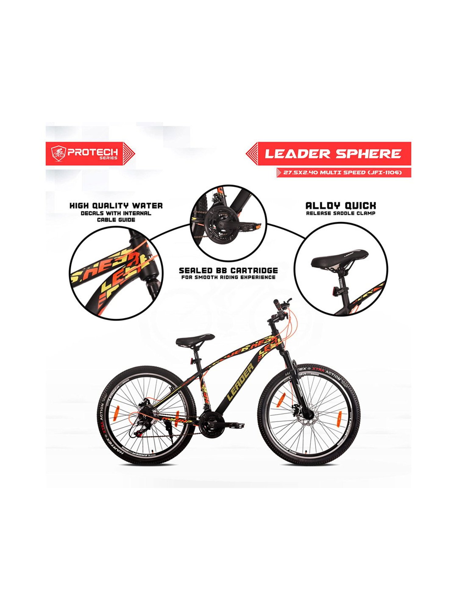 Leader Sphere Bicycles (Black) Size - 27.5T