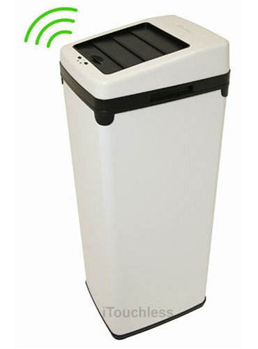 iTouchless IT14SC 52 Liter Touchless Trashcan Square Stainless