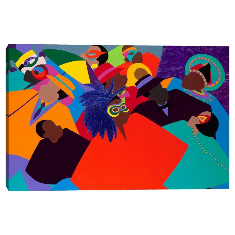 24" x 36" Mardi Gras by Synthia Saint James Canvas Art Print - Masterpiece Art Gallery