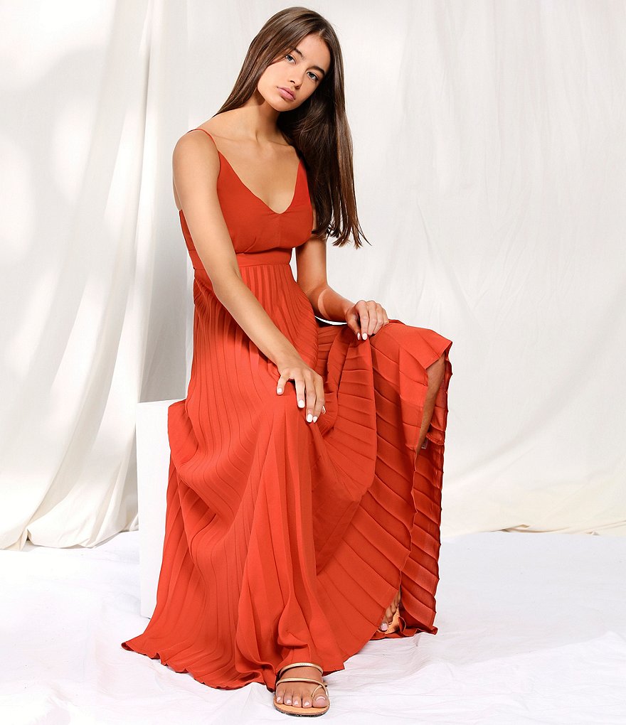 Allison & Kelly Pleated Maxi Dress