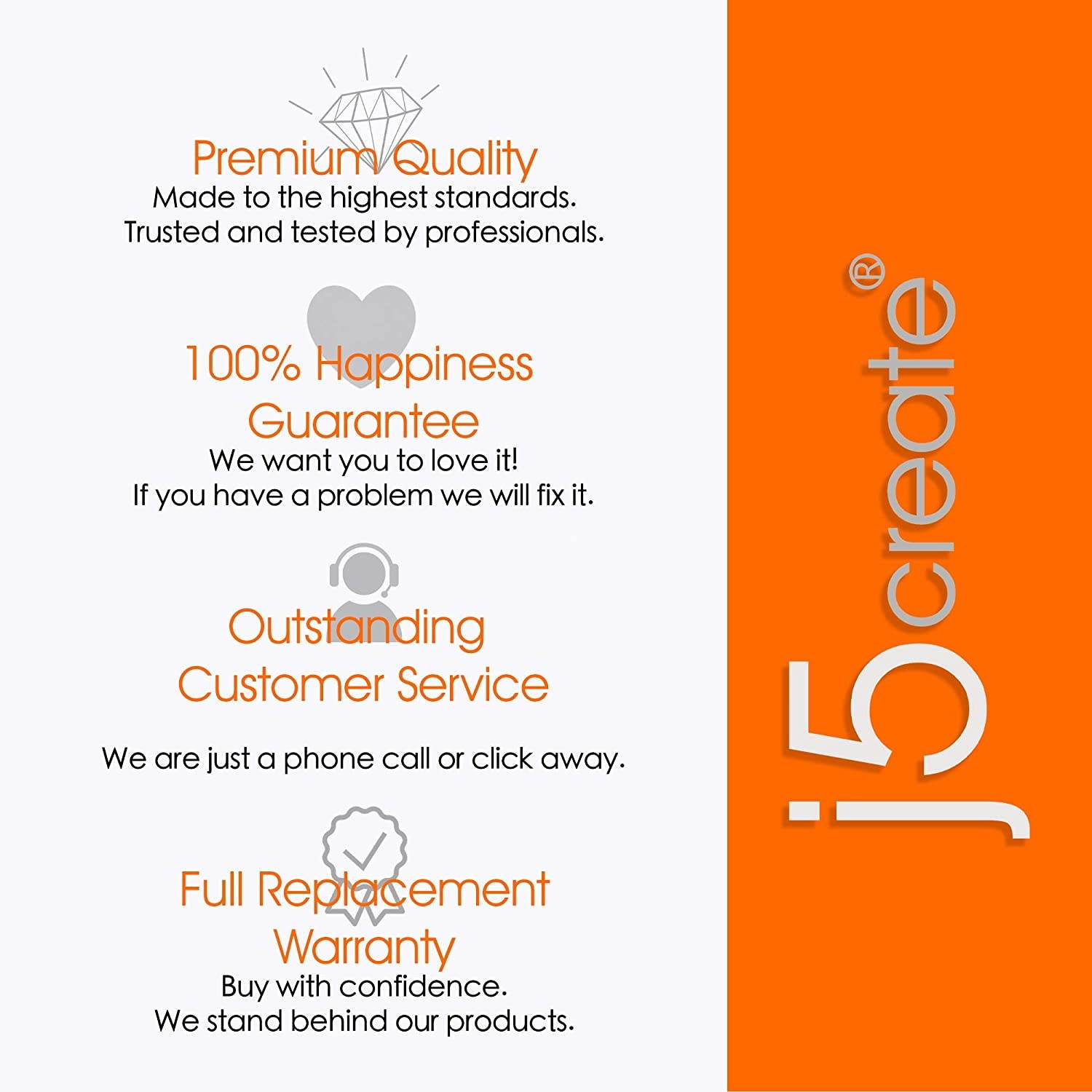 j5create USB C to DisplayPort Adapter Cable 4K@60Hz Type C Dongle Connects External Monitor Display, HDTV, Projector for MacBook, Chromebook, Laptops, Phones, Tablets, PC with USB-C Port