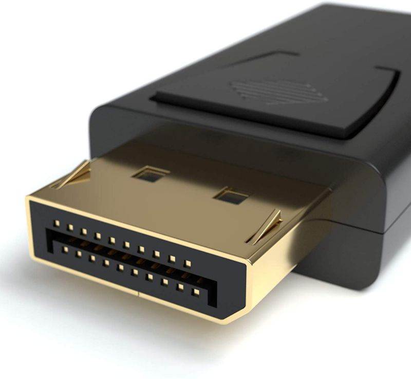 DisplayPort to HDMI Adapter | Gold-Plated DP 1.2 3D Full HD 1080p HDCP True Color Converter Compatible with HP Elitebook, Lenovo, Thinkpad, Mac, Apple